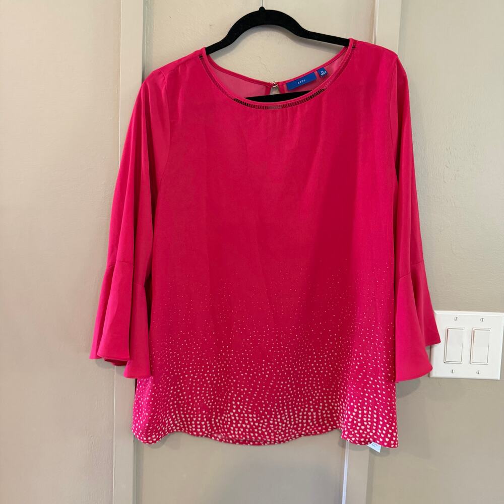 NWT Apt .9 Pink Blouse shirt SZ XL